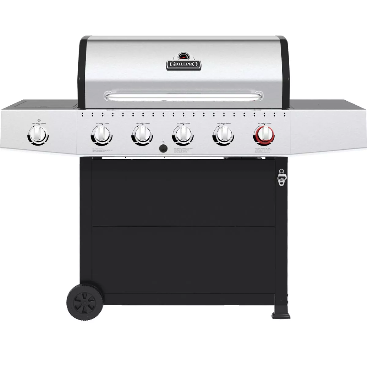 GrillPro 5-Burner Stainless Steel & Black 52,000 BTU LP Gas Grill