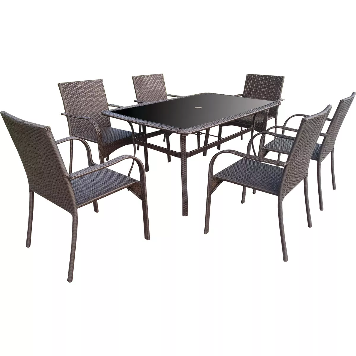 Outdoor Expressions Mocha 7-Piece Dining Set