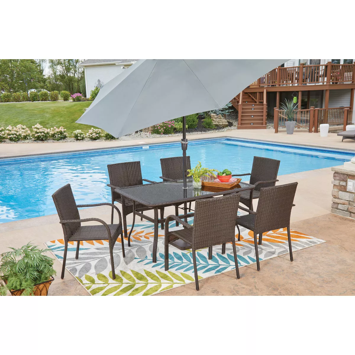 Outdoor Expressions Mocha 7-Piece Dining Set - photo 3