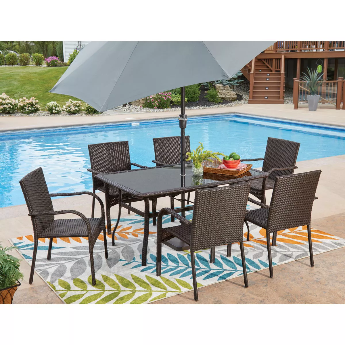 Outdoor Expressions Mocha 7-Piece Dining Set - photo 4
