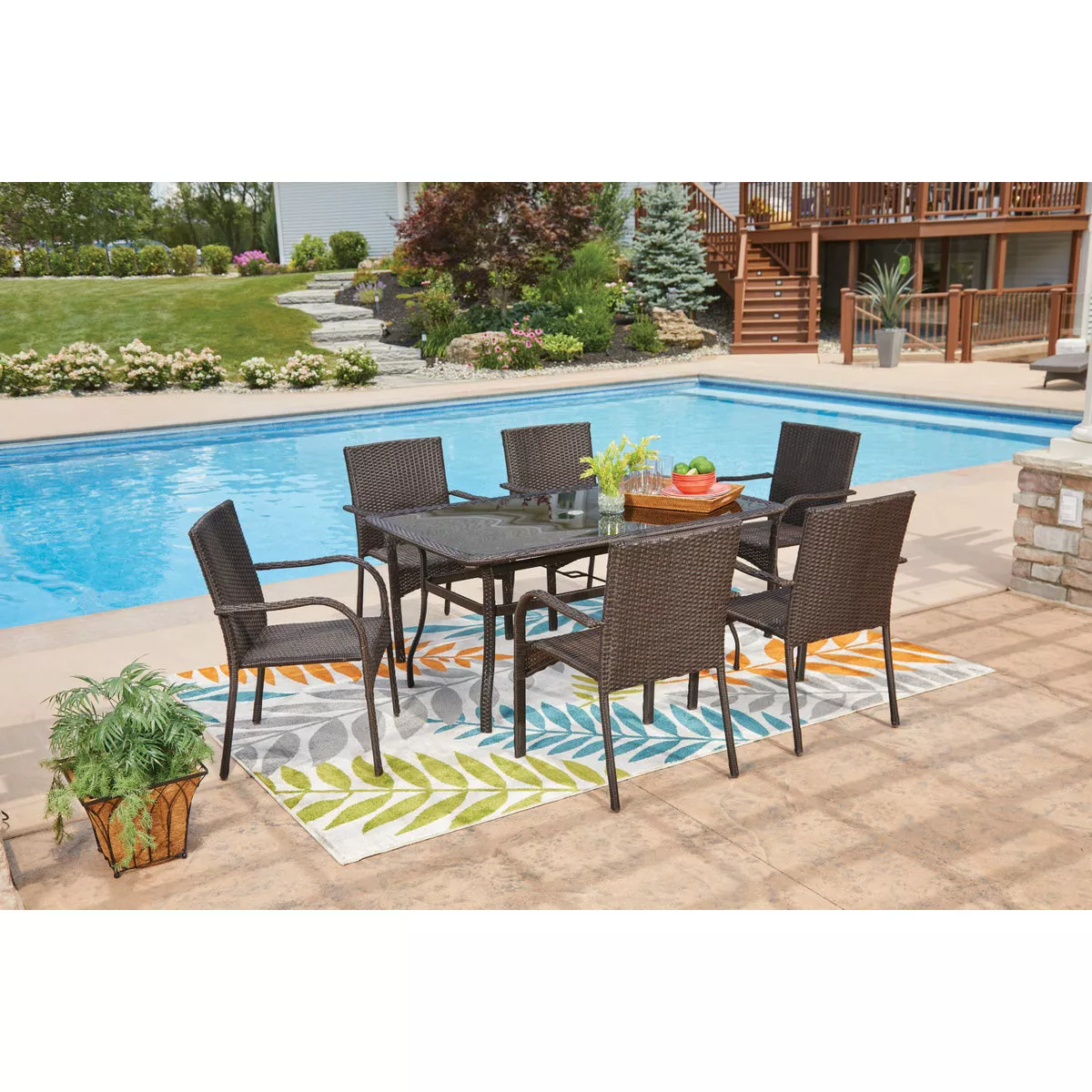 Outdoor Expressions Mocha 7-Piece Dining Set - photo 2