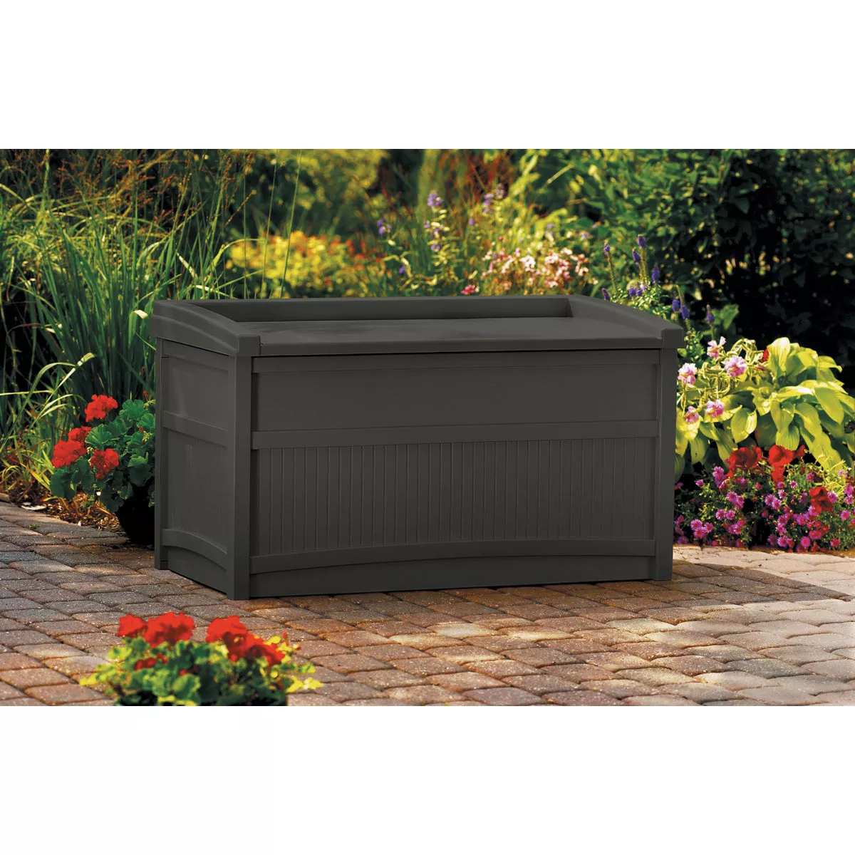 Suncast 50 Gal. Resin Java Deck Box with Seat | Do it Best