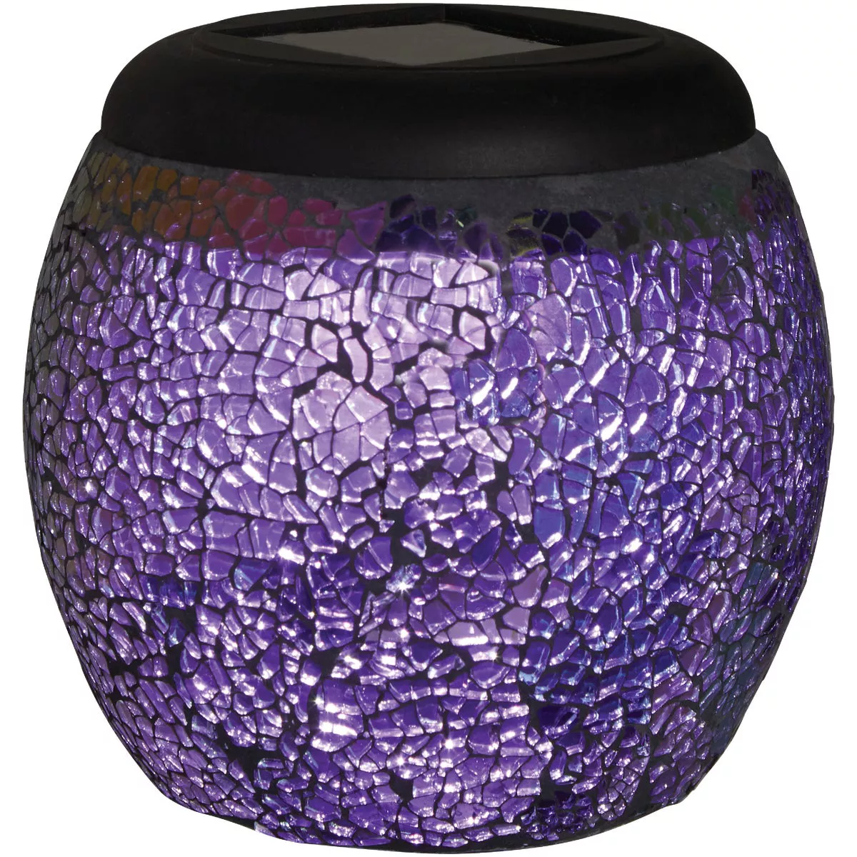 Alpine 5 In. W. x 5 In. H. x 5 In. L. Mosaic Glass Solar LED Patio Lantern - photo 6