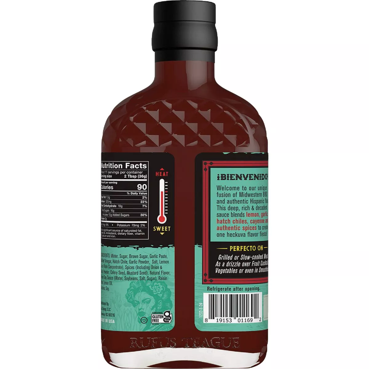Rufus Teague 14 Oz. Diablo Limonajo Latino BBQ Sauce - photo 2