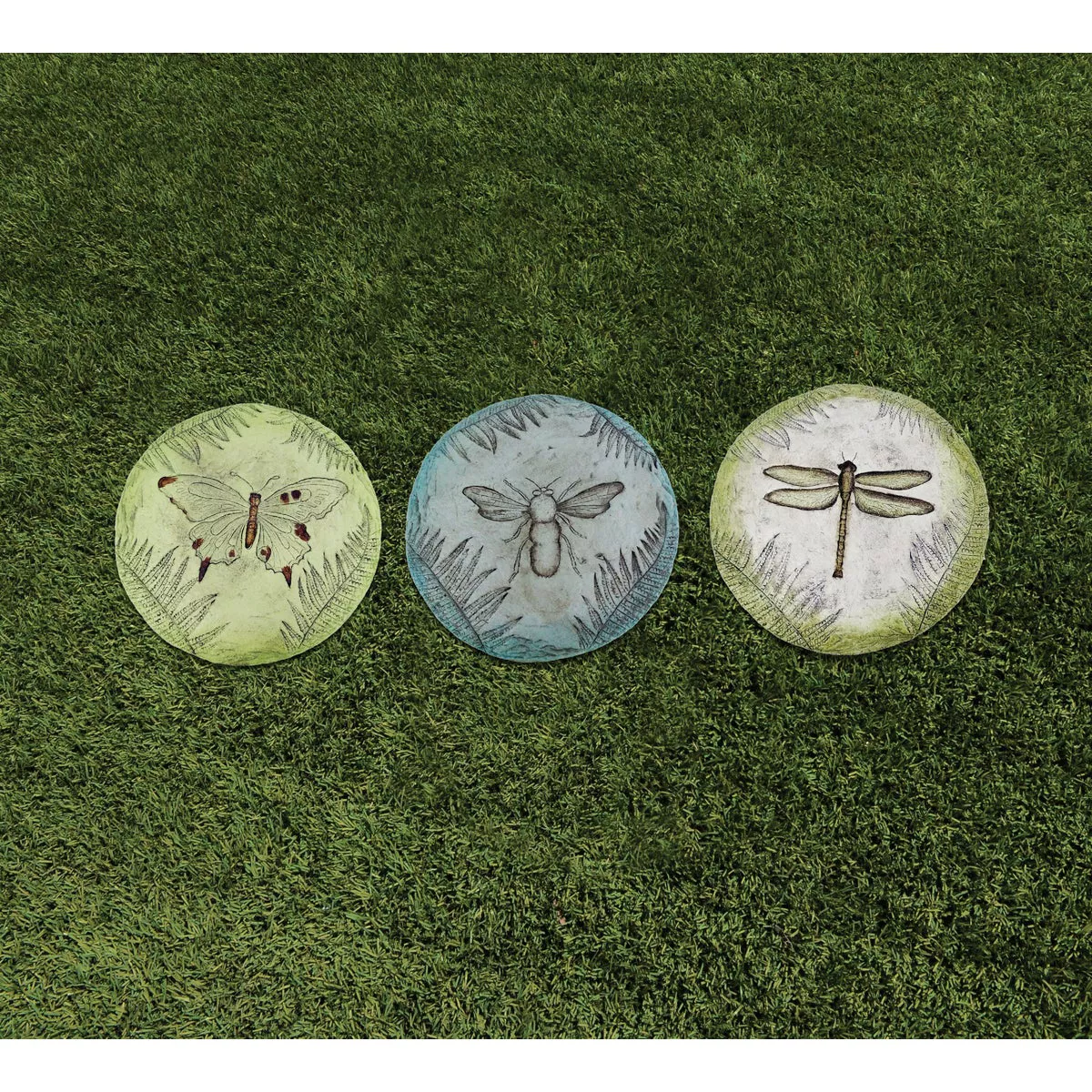 Alpine 10 In. Dia. Cement Imprinted Insect Stepping Stone - photo 2