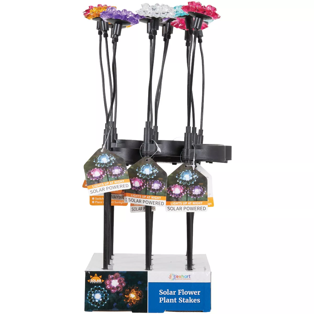 Exhart 16 In. LED Mini Dahlia Plant Solar Stake Light - photo 2