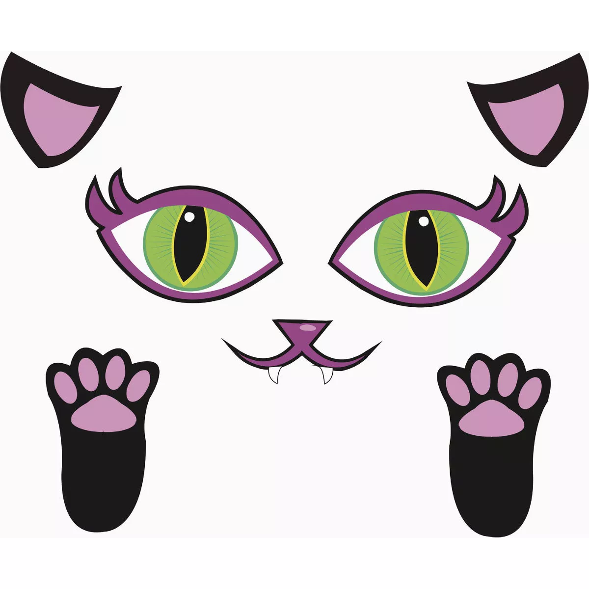 Evergreen Friendly Cat Trunk or Treat Magnetic Decorating Kit