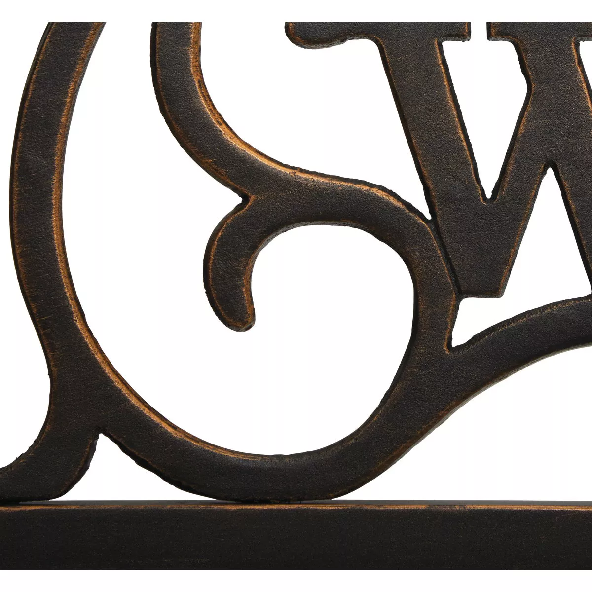 Outdoor Expressions 50 In. Black Steel Welcome Steel Bench - photo 4
