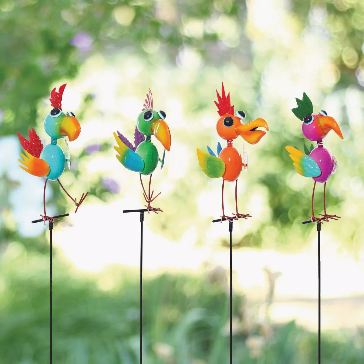 Alpine 35 In. Metal Bird Garden Stake Lawn Ornament - photo 2