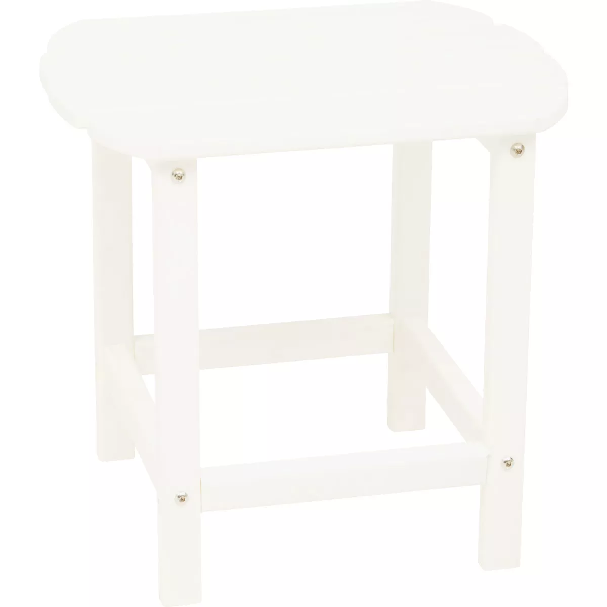 Outdoor Expressions White HDPE Side Table