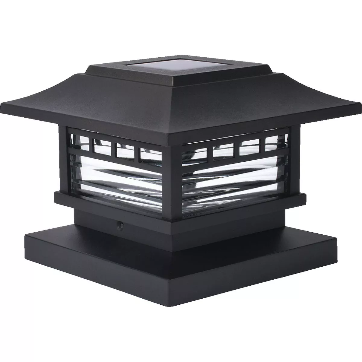 Moonrays Black LED Solar Post Cap with Ribbed Glass Lens - photo 2