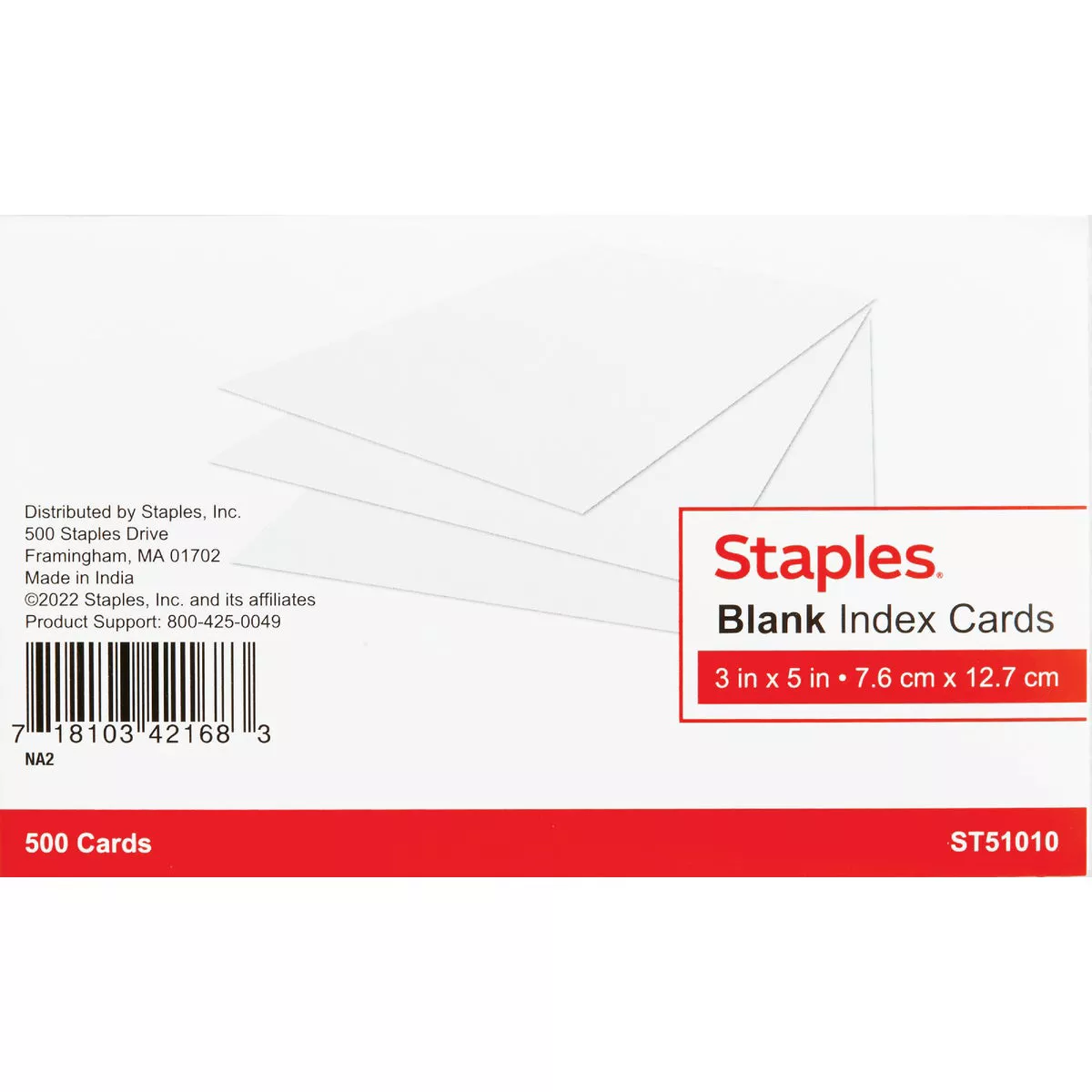 Tru Red 3 In. x 5 In. Plain White Index Cards (500-Count) - photo 2