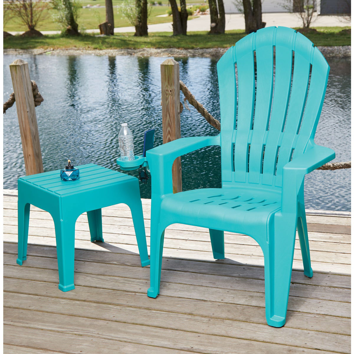 Adams Big Easy Teal Resin Adirondack Chair Do it Best