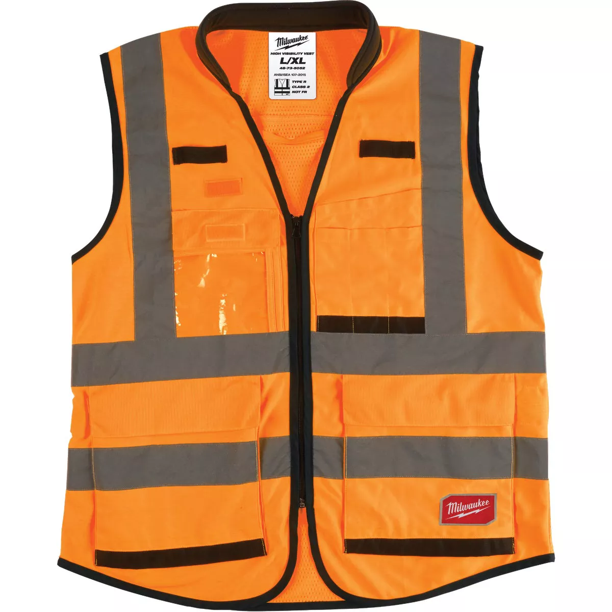 Milwaukee ANSI Class 2 Hi Vis Orange Performance Safety Vest, 2XL/3XL