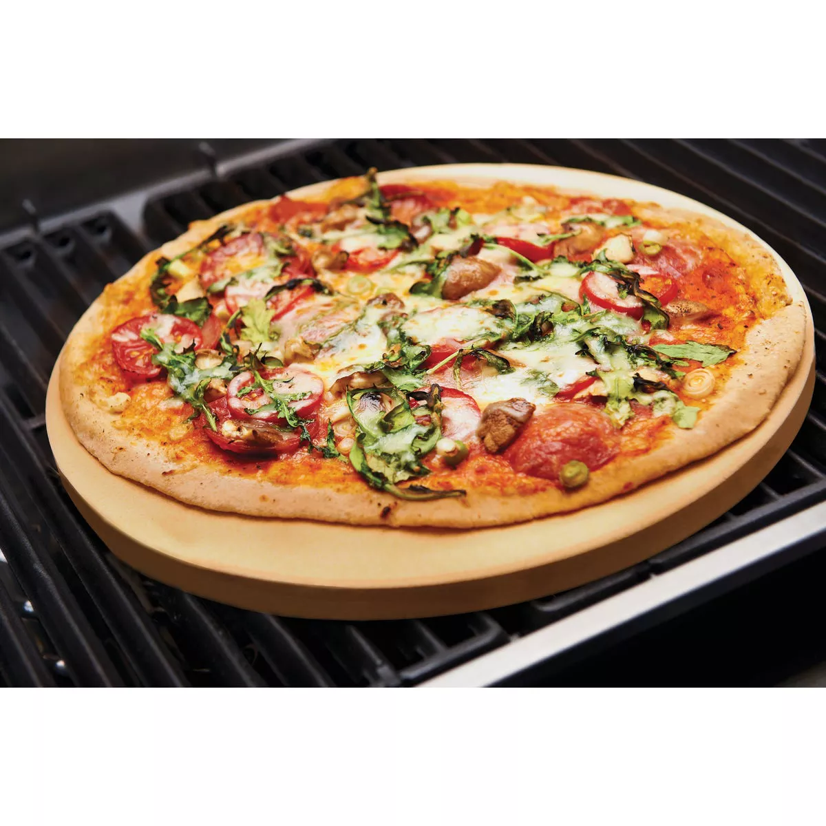 Broil King 15 In. Ceramic Composite Extra Thick Grilling Pizza Stone - photo 4