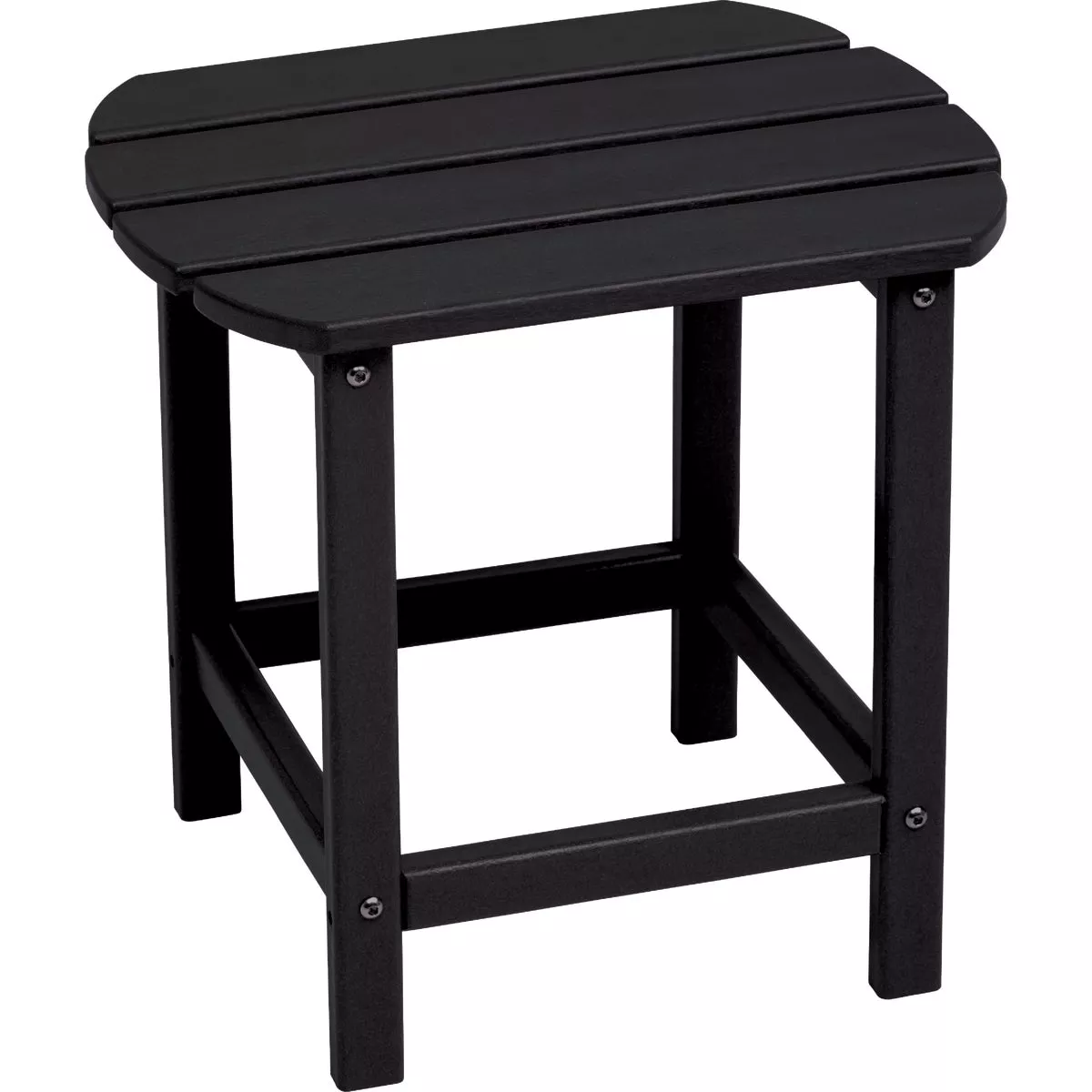 Outdoor Expressions Black HDPE Side Table