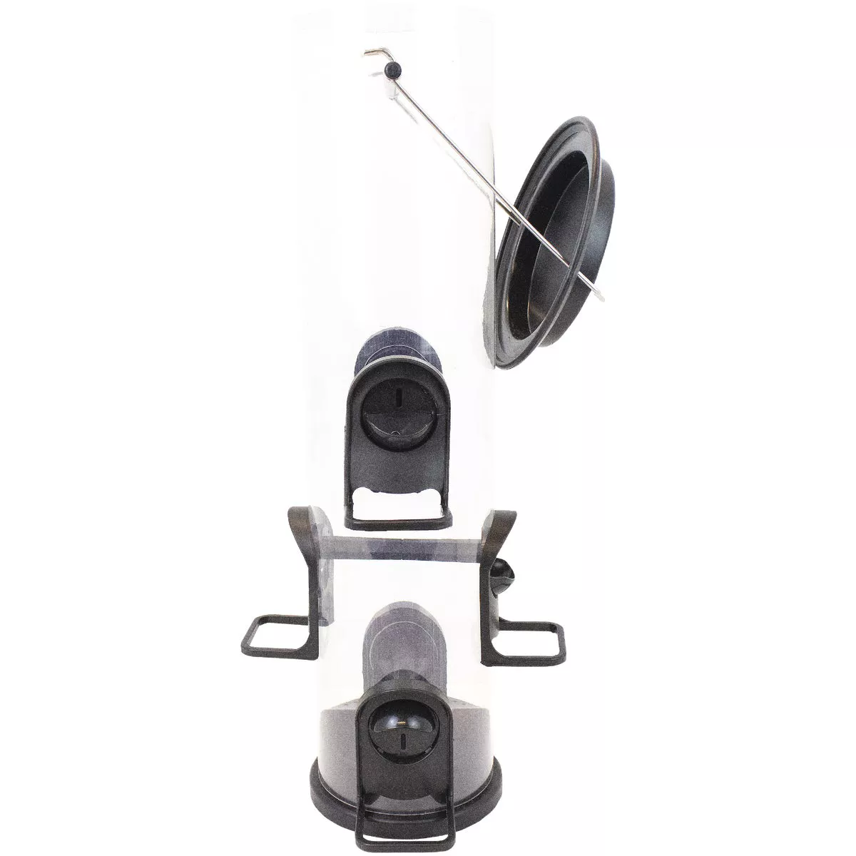 Perky-Pet 2-In-1 Clear Plastic 4 Lb. Capacity XL Tube Bird Feeder - photo 4