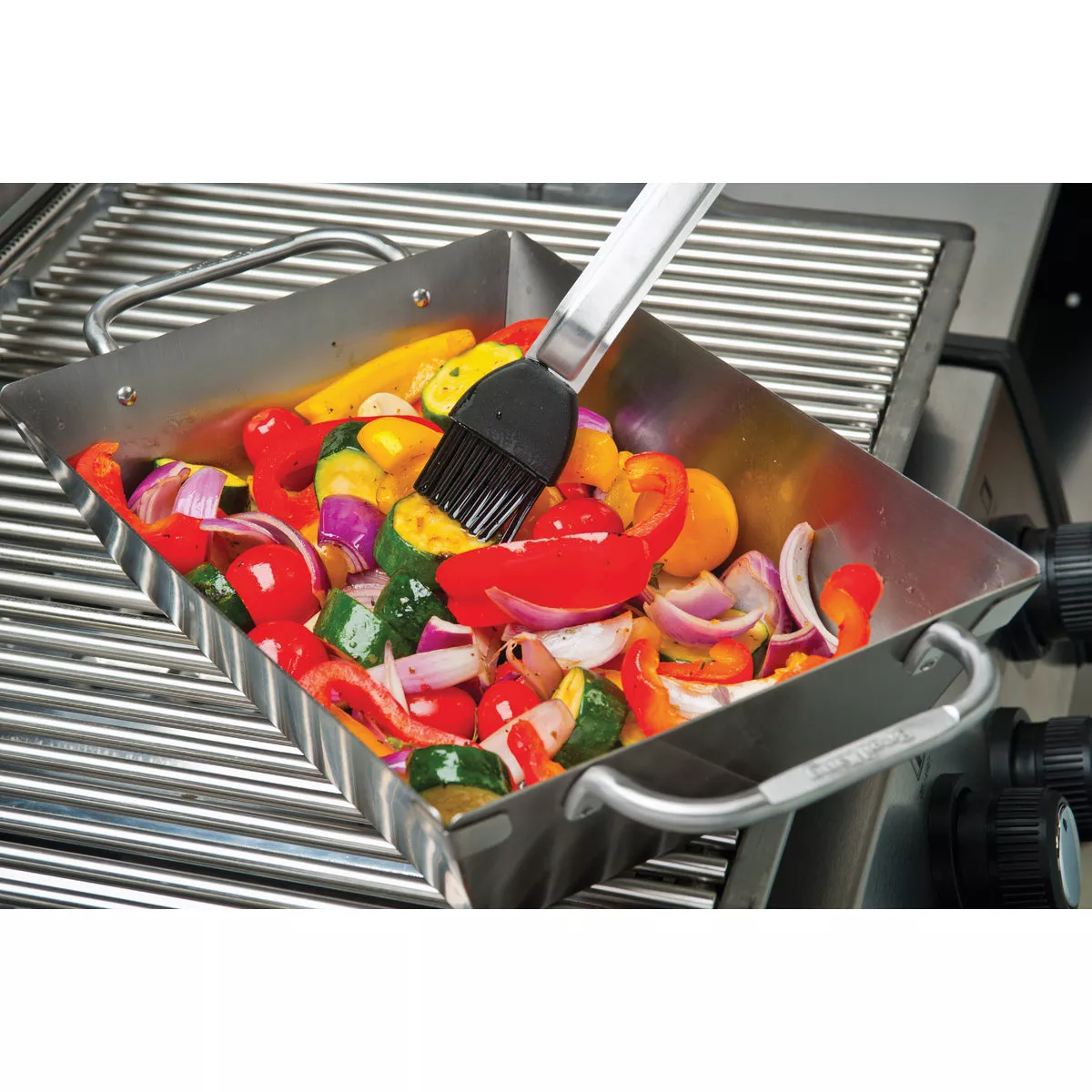 Broil King Imperial 13 In. W. x 9.75 In. L. Stainless Steel Grill Wok Topper Tray - photo 3