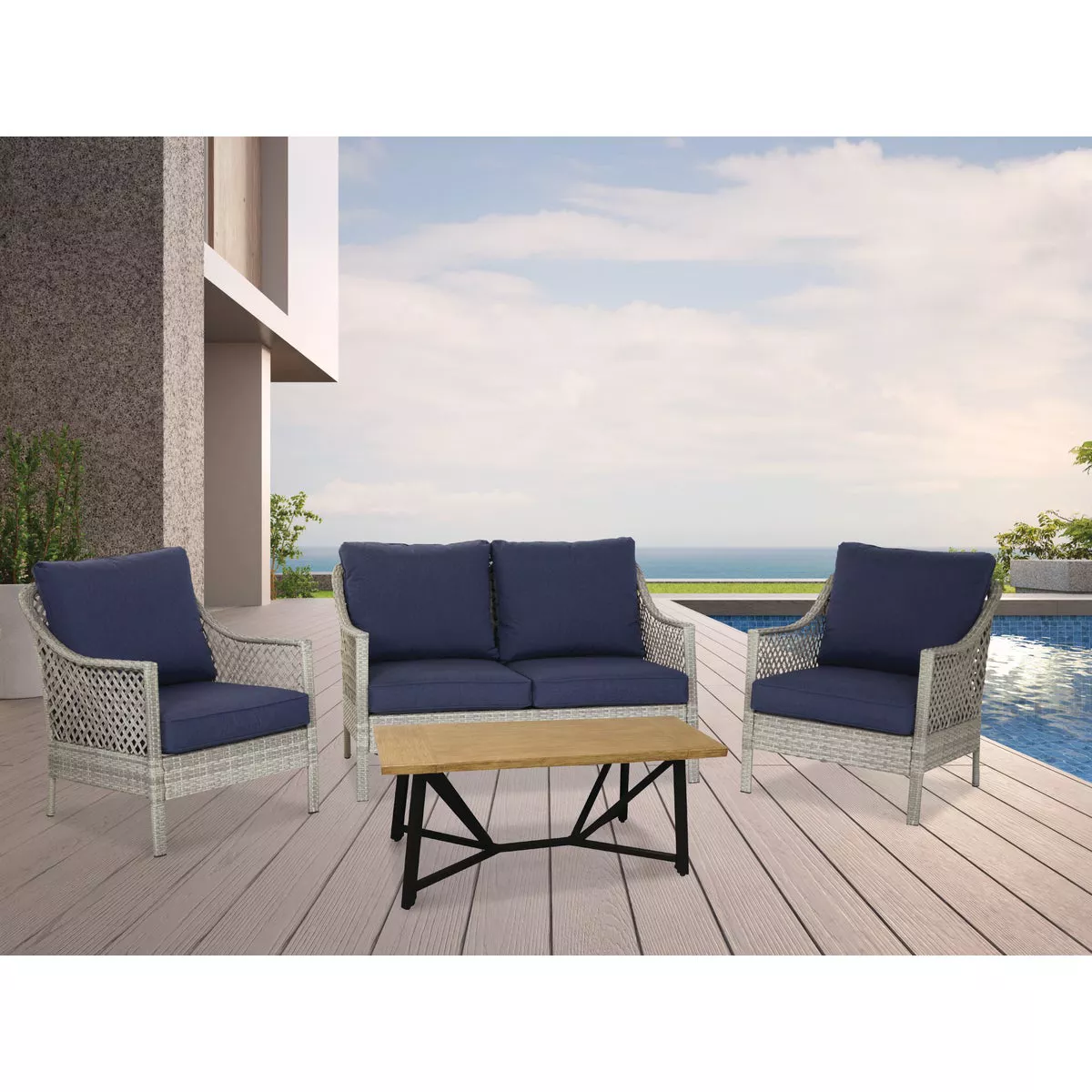 Outdoor Expressions Austin 4-Piece Chat Set - photo 2