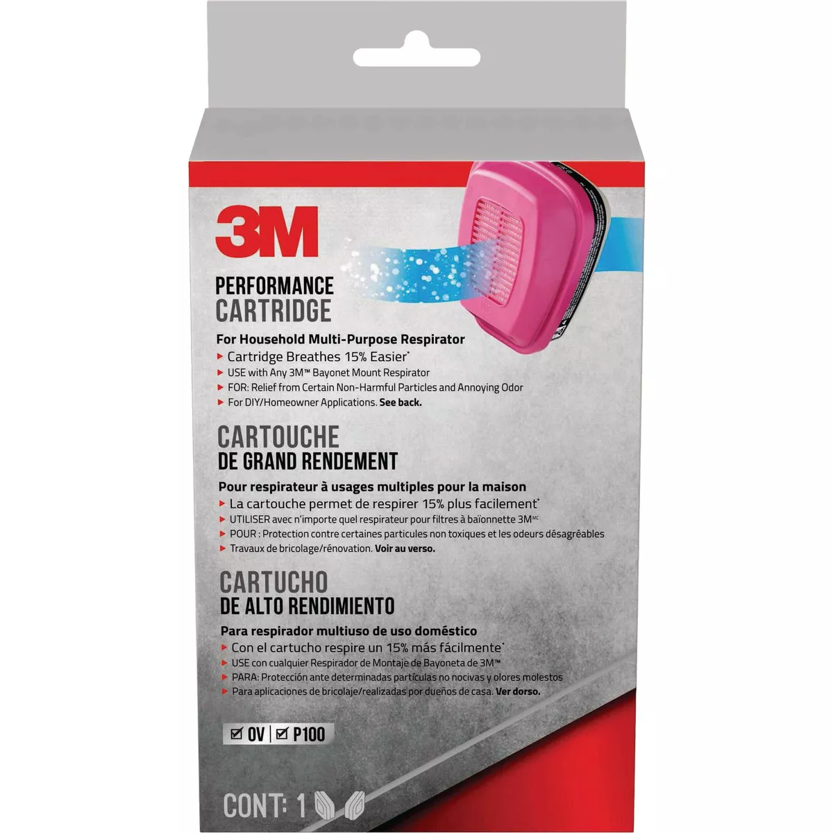 3M P100 Multi-Purpose Replacement Respirator Cartridge - photo 2