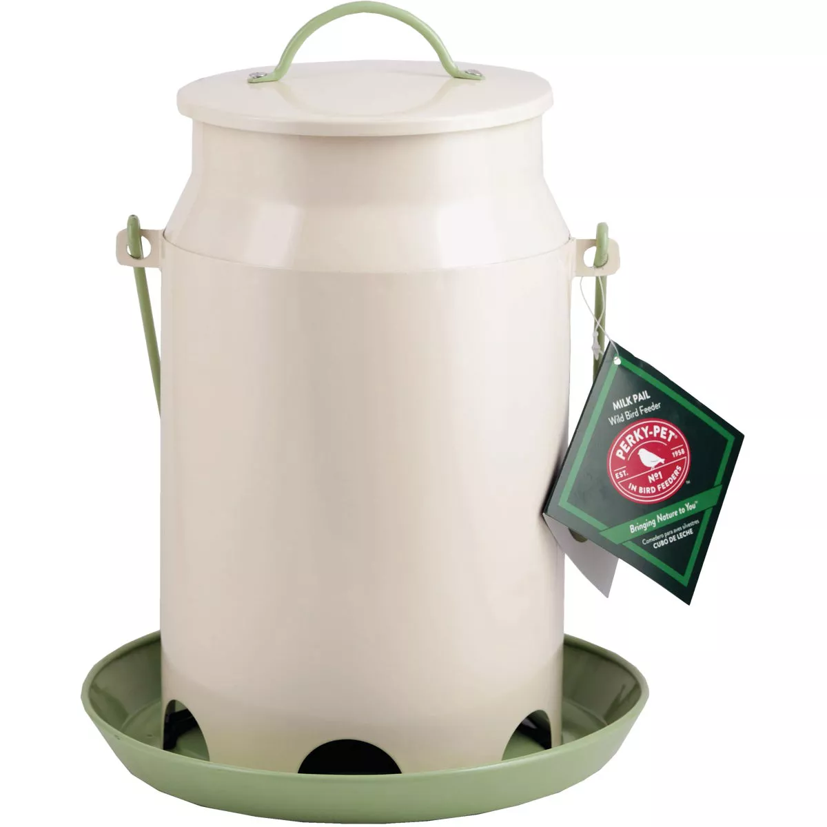 Perky-Pet Metal Milk Pail 5 Lb. Capacity Wild Bird Feeder - photo 4