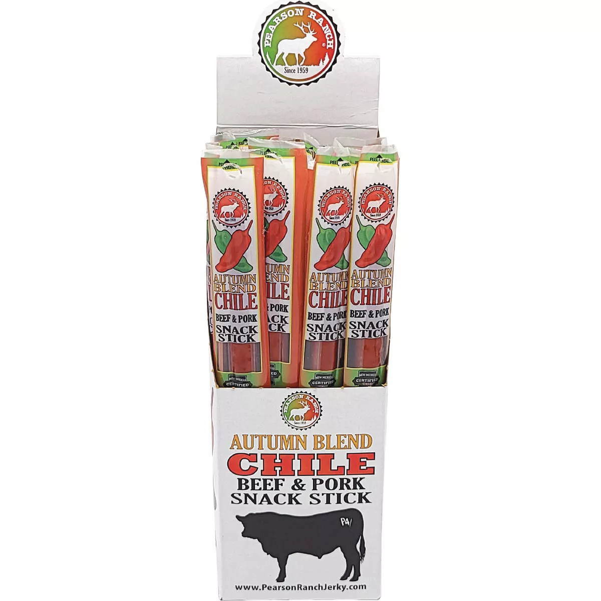 Pearson Ranch Jerky Autumn Blend Chile Beef & Pork Snack Stick Display - photo 3