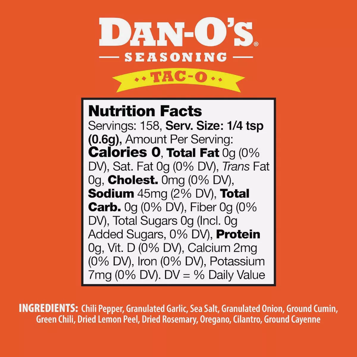 Dan-O's 3.5 Oz. Tac-O Life Tac-O Seasoning - photo 5