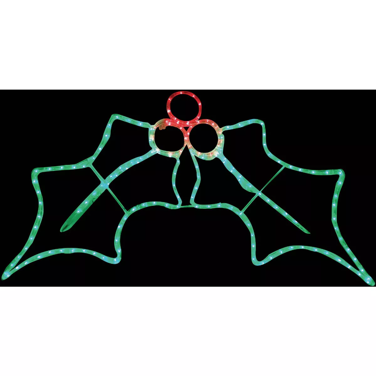 Alpine 36 In. Red & Green Motion LED Holly Leaves Lighted Decoration - photo 3