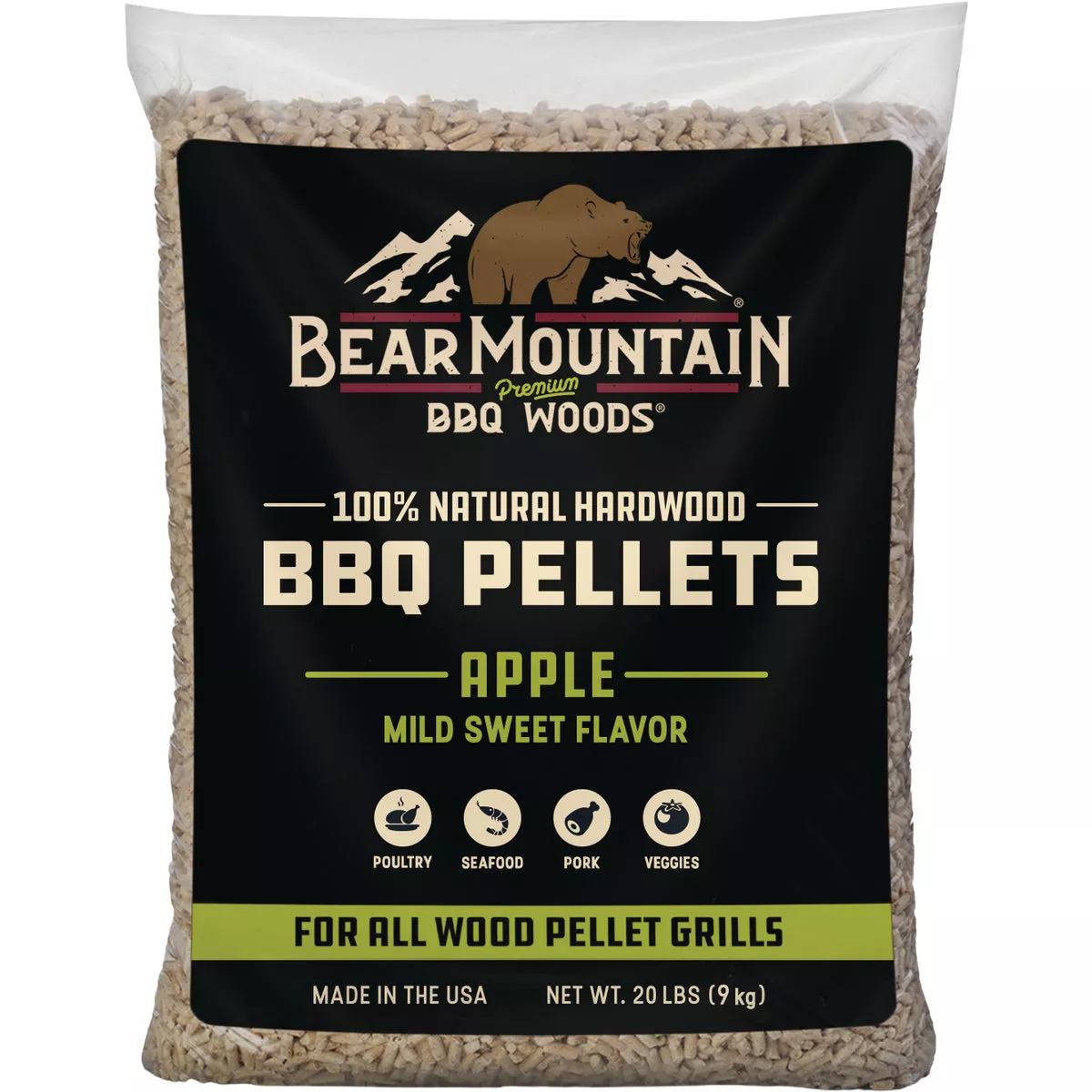 Bear Mountain BBQ Premium Woods 20 Lb. Apple Wood Pellet