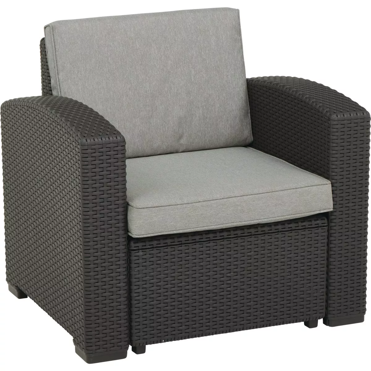 Outdoor Expressions 4-Piece Wicker Style Resin Chat Set with PFAS-Free Fabric - photo 6