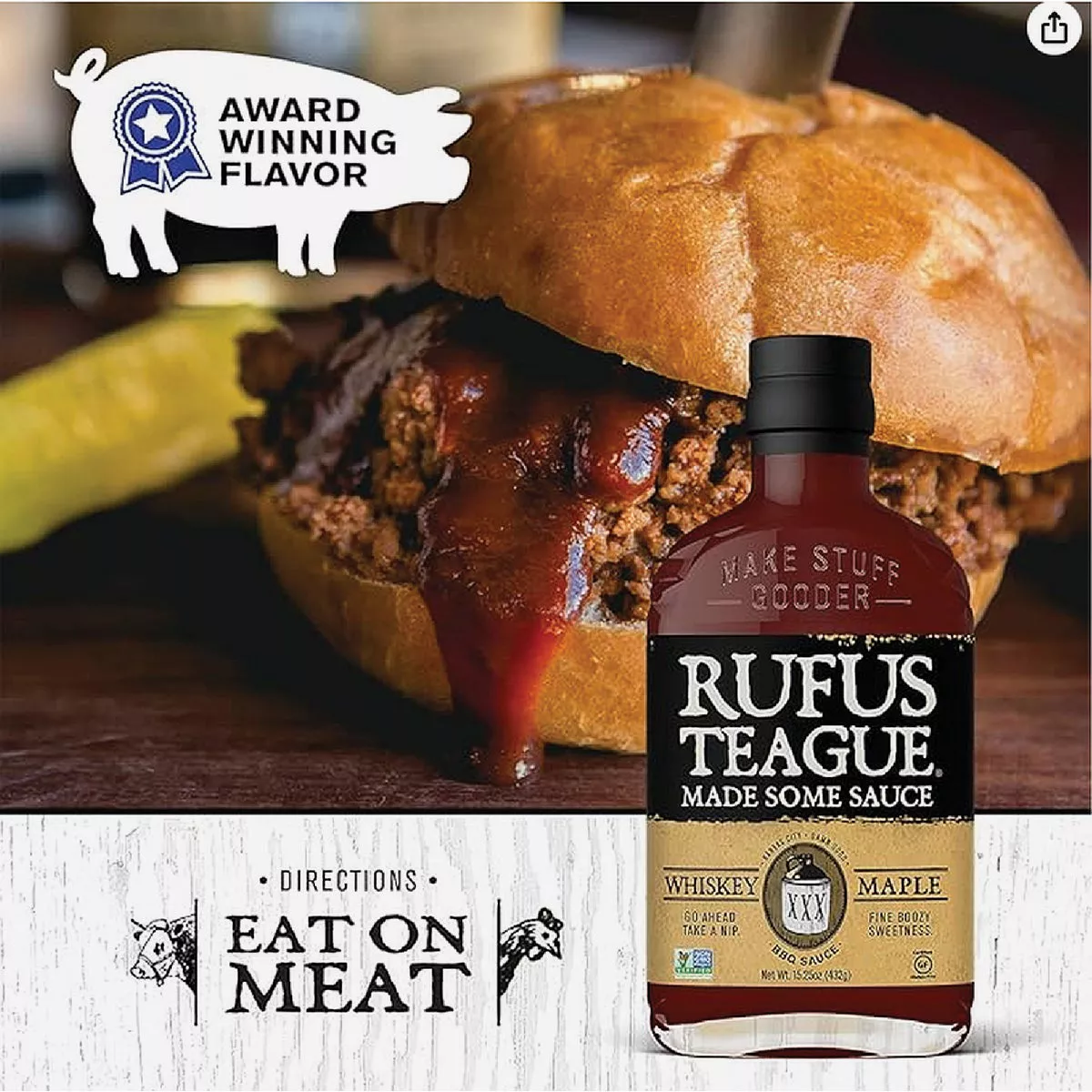 Rufus Teague Whiskey Maple 15.25 Oz. BBQ Sauce - photo 7