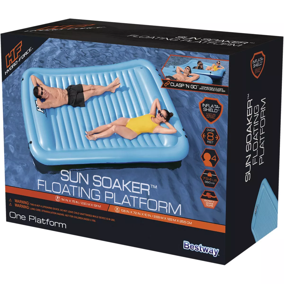 Hydro-Force Sun Soaker Giant Inflatable Floating Platform - photo 2