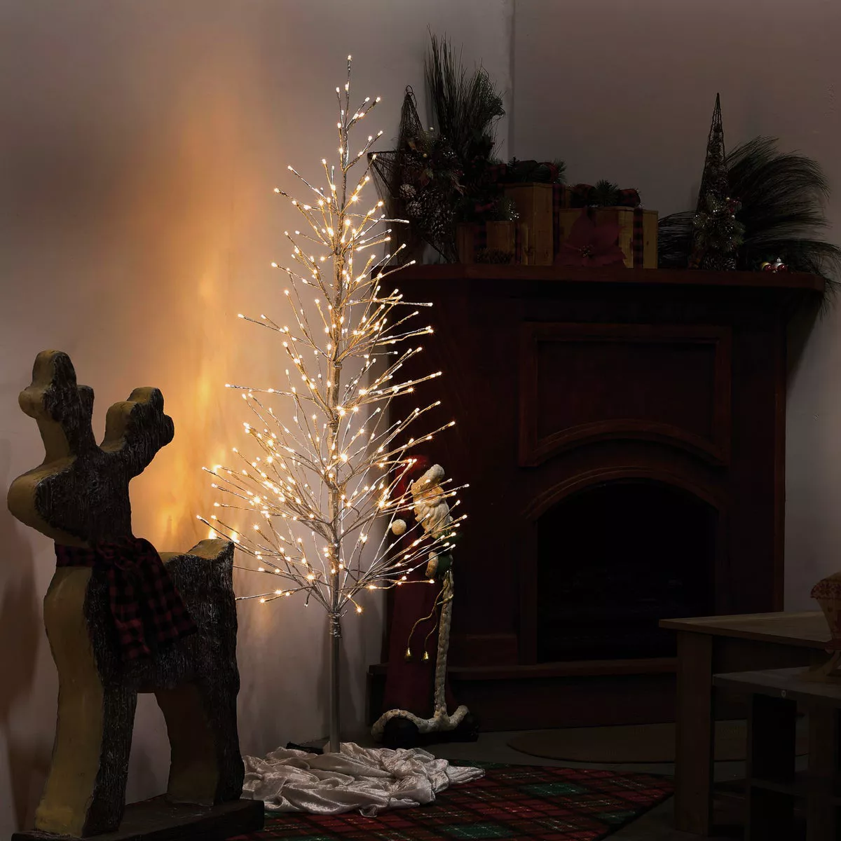 Alpine 65 In. Silver Foil Specialty Christmas Tree - photo 3