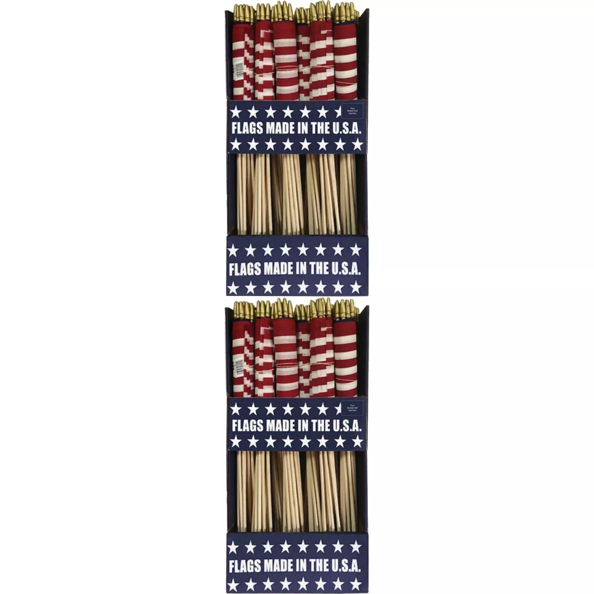 Valley Forge 8 In. x 12 In. Polycotton American Flag 24 In. Power Wings Display (288-Piece)