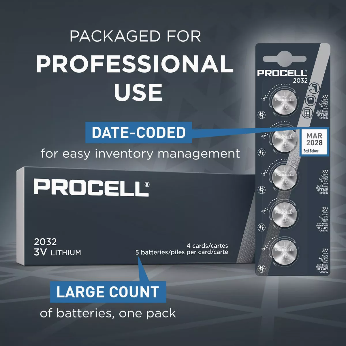 Procell 2032 Lithium Coin Cell Battery (5-Pack) - photo 3