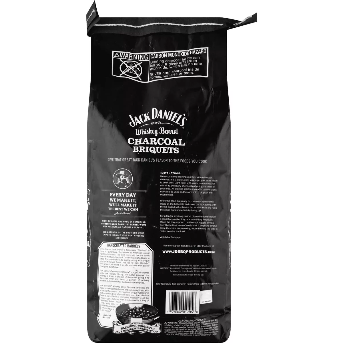 Jack Daniel's 8 Lb. Whiskey Barrel Charcoal Briquets - photo 4