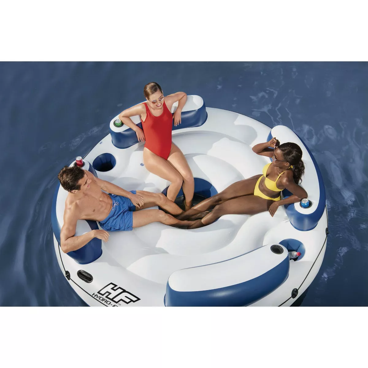Hydro-Force Lazy Dayz 4-Person Inflatable Party Island - photo 2