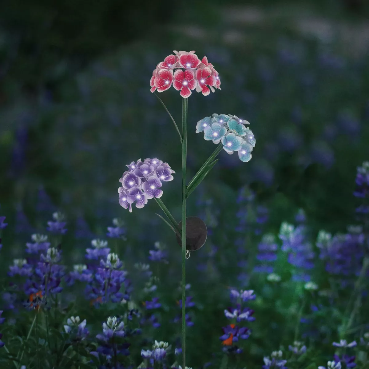 Alpine Iron Hydrangea 35 In. H. Solar LED Stake Light - photo 2