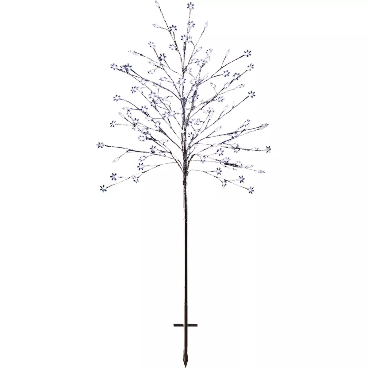 Alpine Frosty Christmas Tree with Snowflake LED Lights