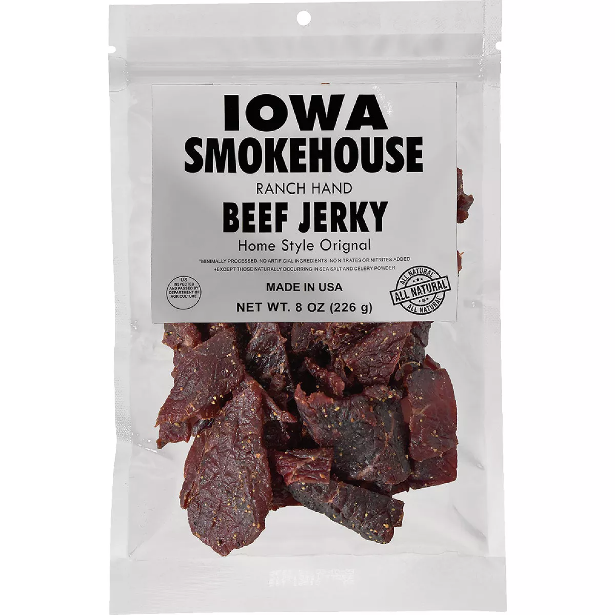 Iowa Smokehouse 8 Oz. Original Homestyle Ranch Hand Beef Jerky