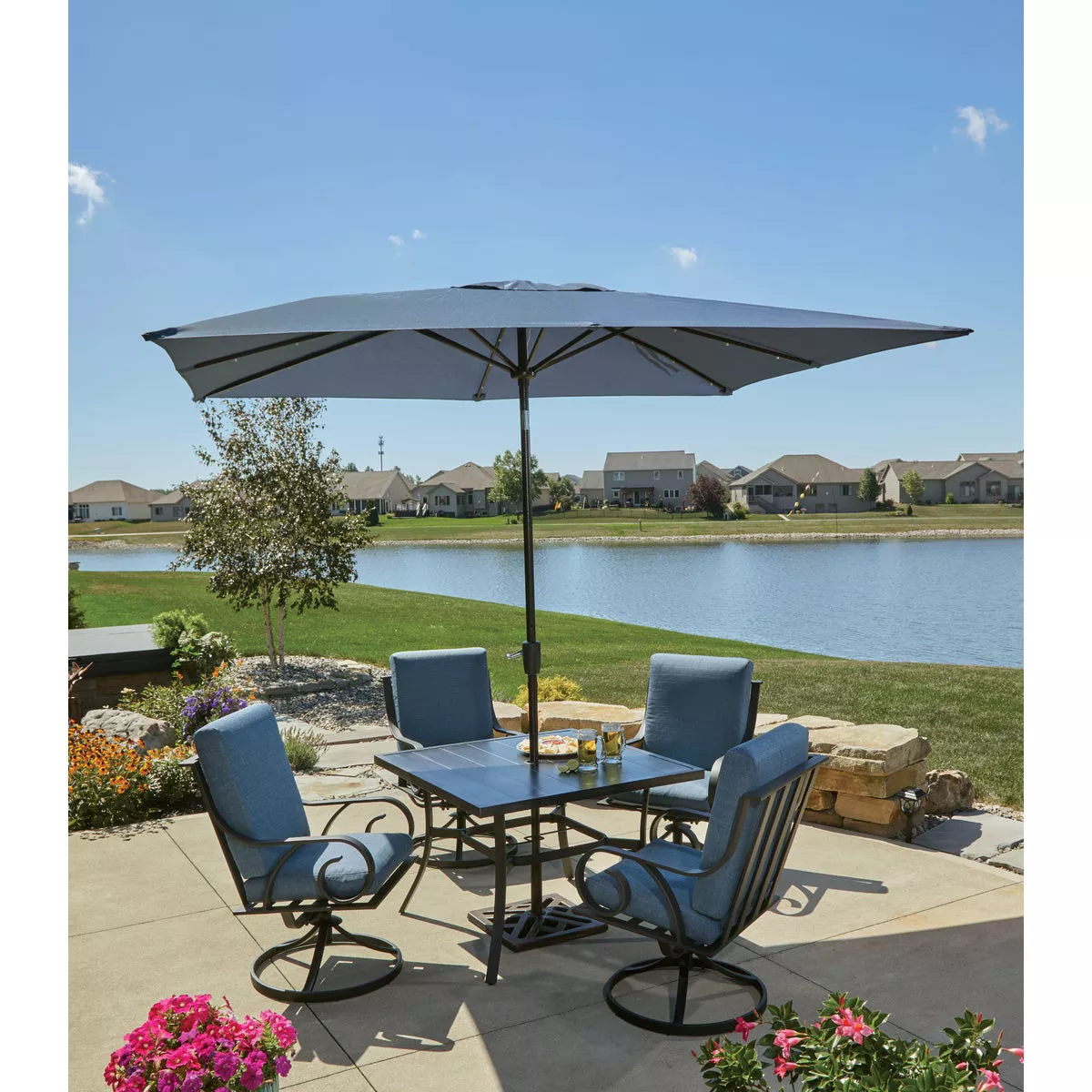 Pacific Casual Capri 5-Piece Fully Cushioned Swivel Dining Set - photo 4