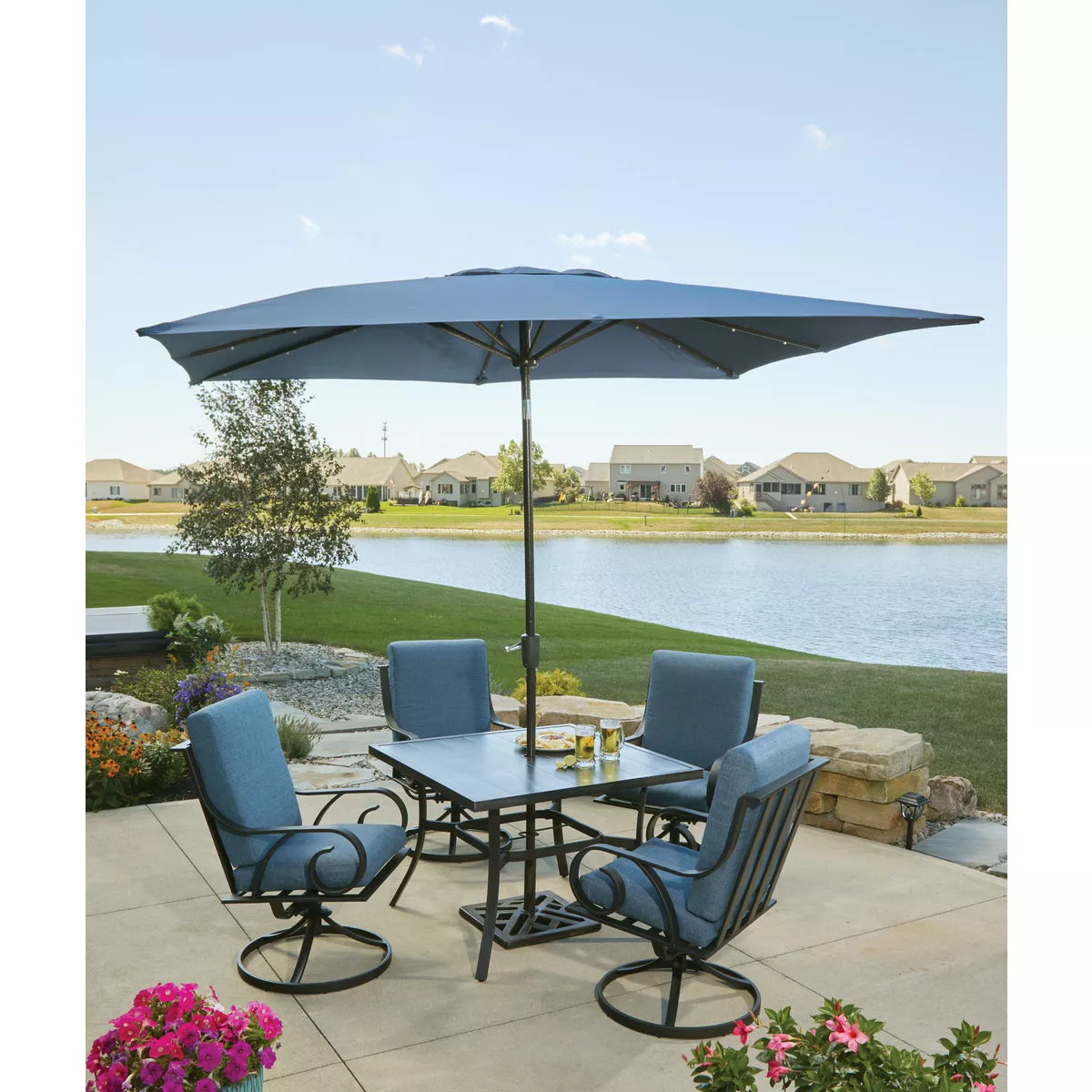 Pacific Casual Capri 5-Piece Fully Cushioned Swivel Dining Set - photo 5