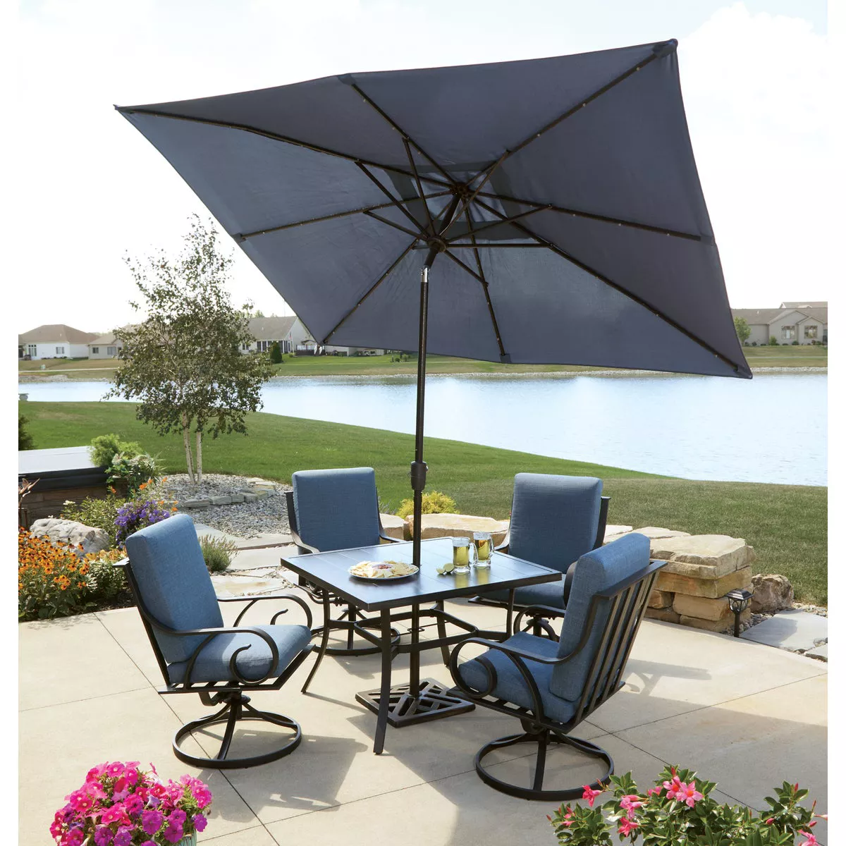 Pacific Casual Capri 5-Piece Fully Cushioned Swivel Dining Set - photo 6