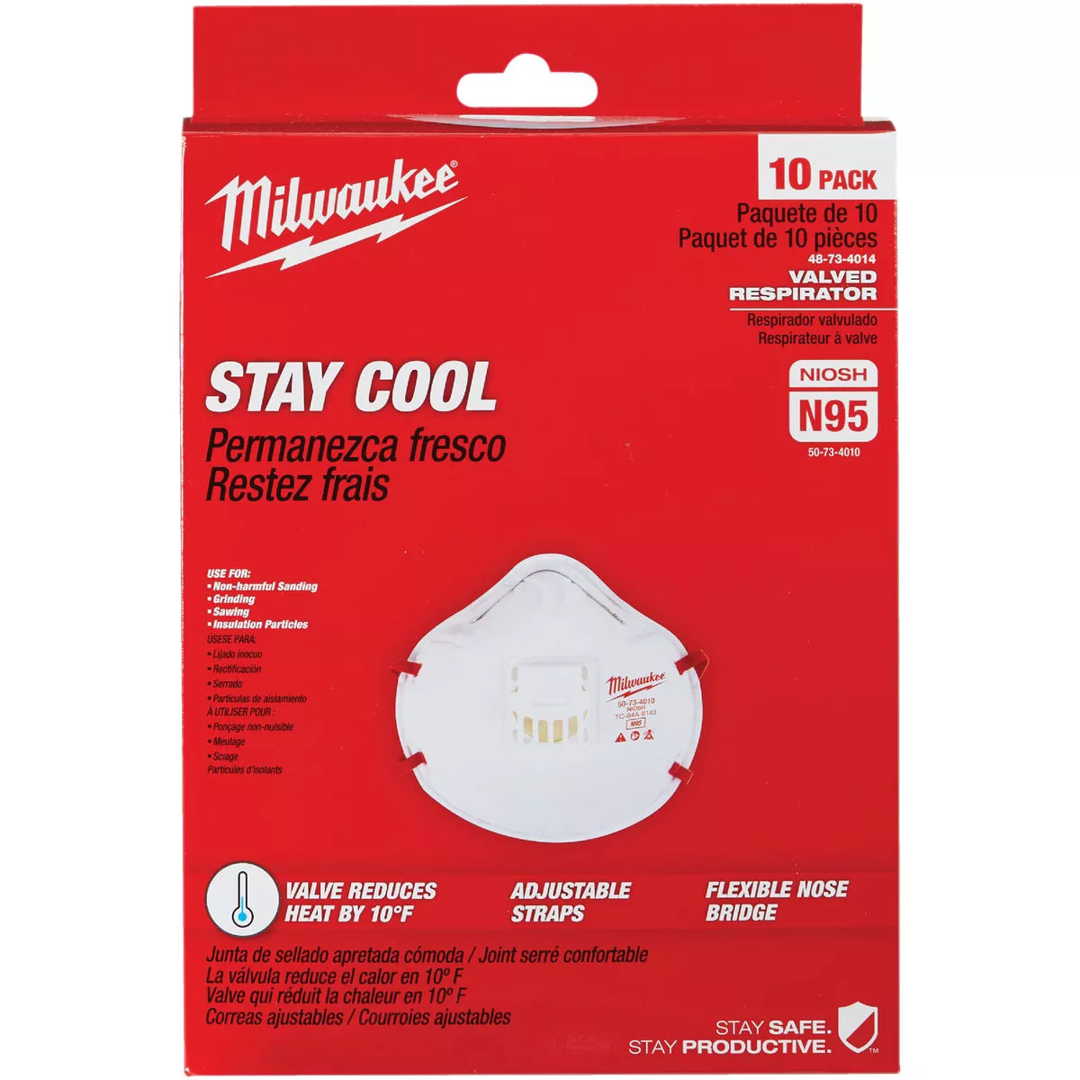 Milwaukee Disposable N95 Valved Respirator (10-Pack)