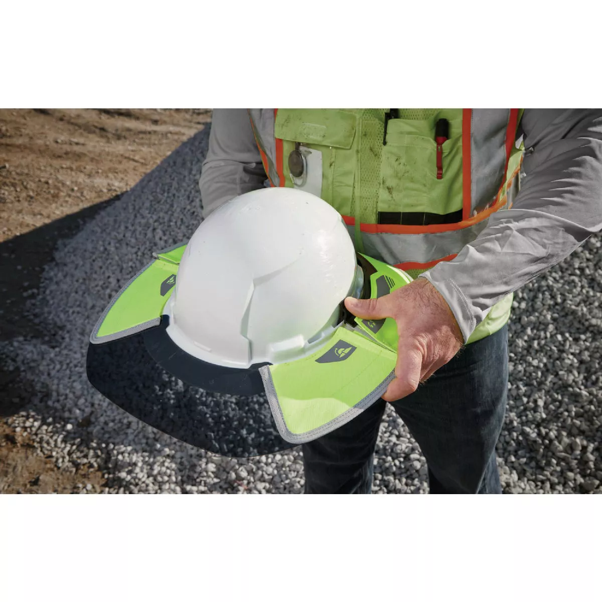Milwaukee Bolt Hi-Vis Yellow Nylon Hard Hat Sun Visor with 50+UPF UV Protection - photo 2