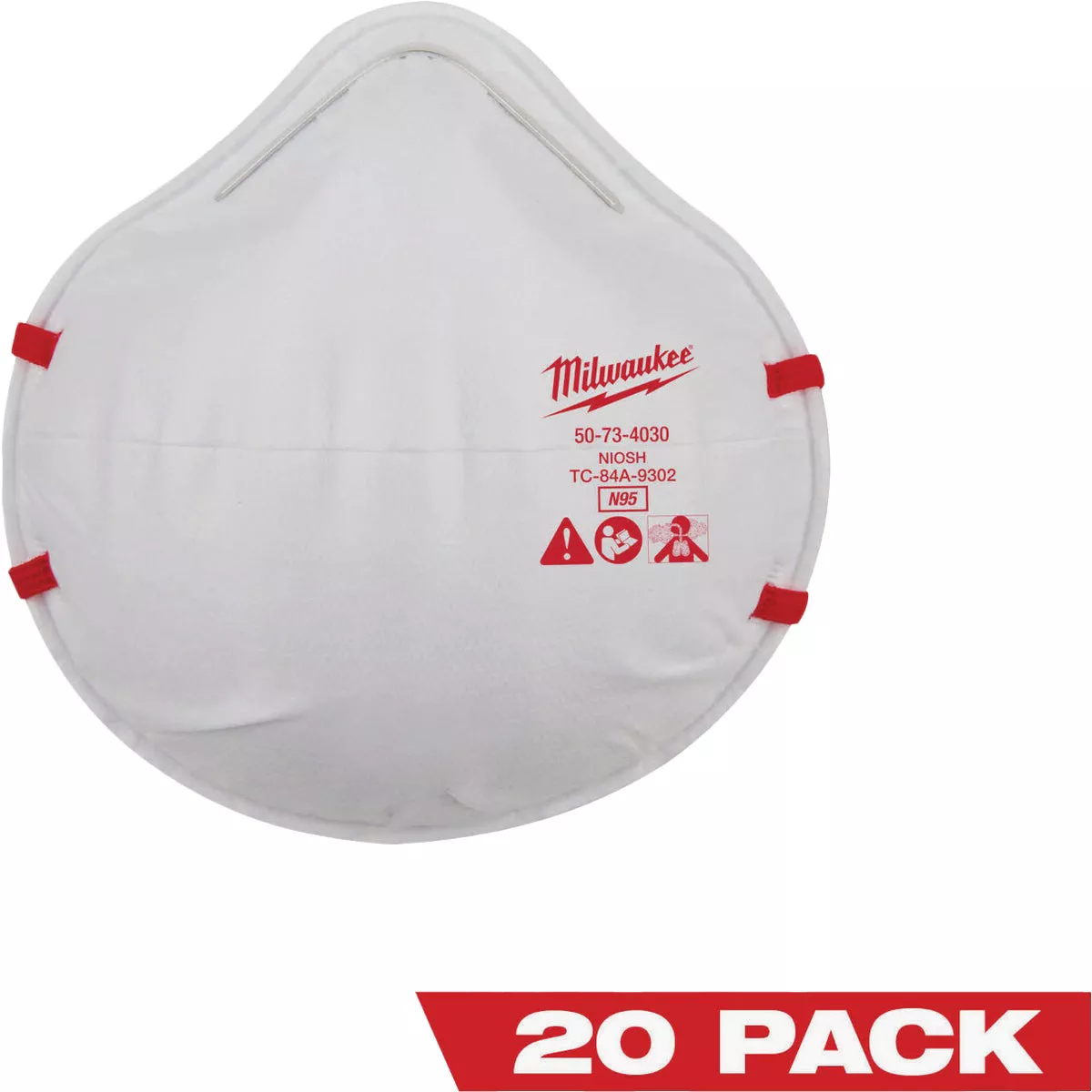 Milwaukee N95 Adjustable Respirator (20-Pack)