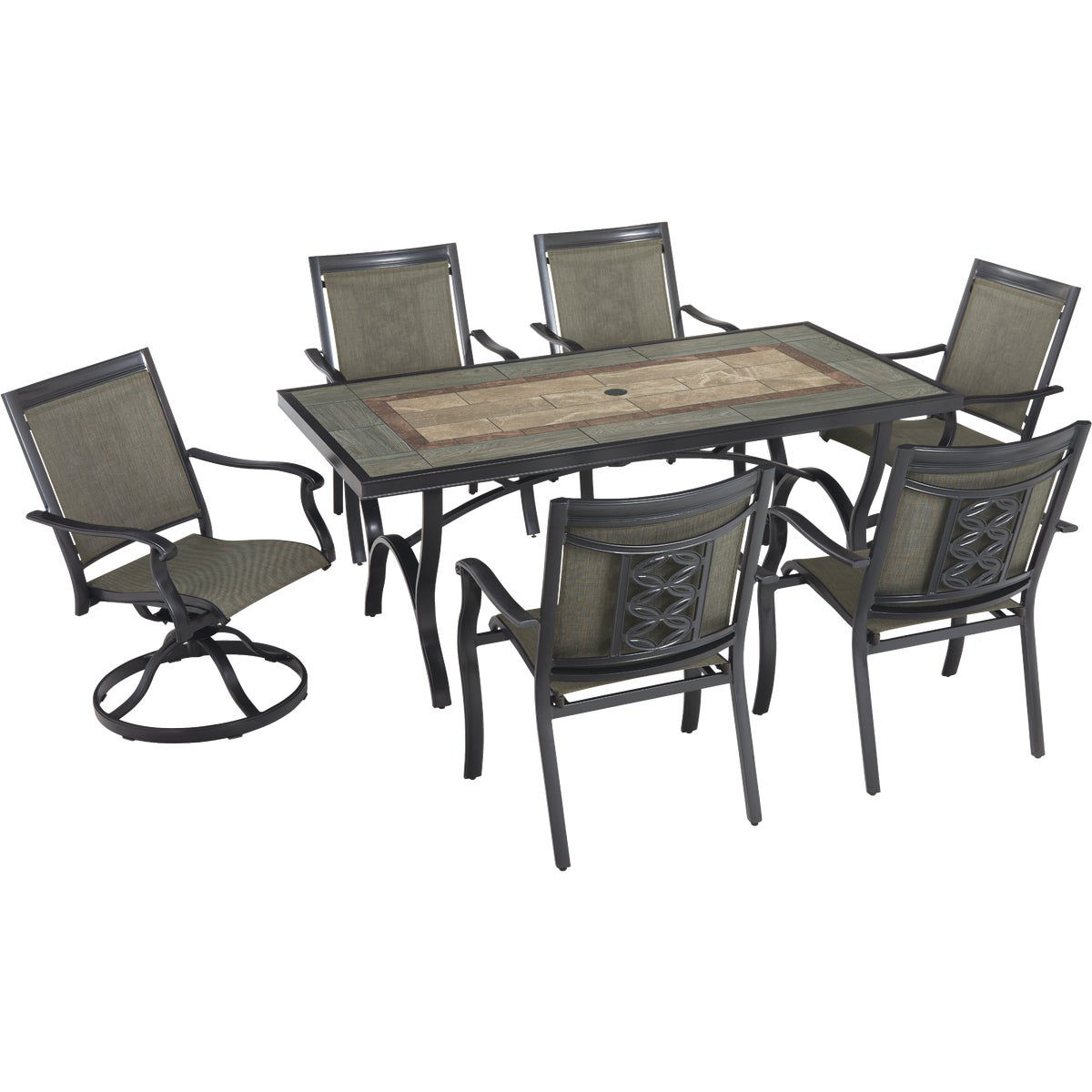 Outdoor Expressions Fremont 7Piece Aluminum Dining Set Do it Best