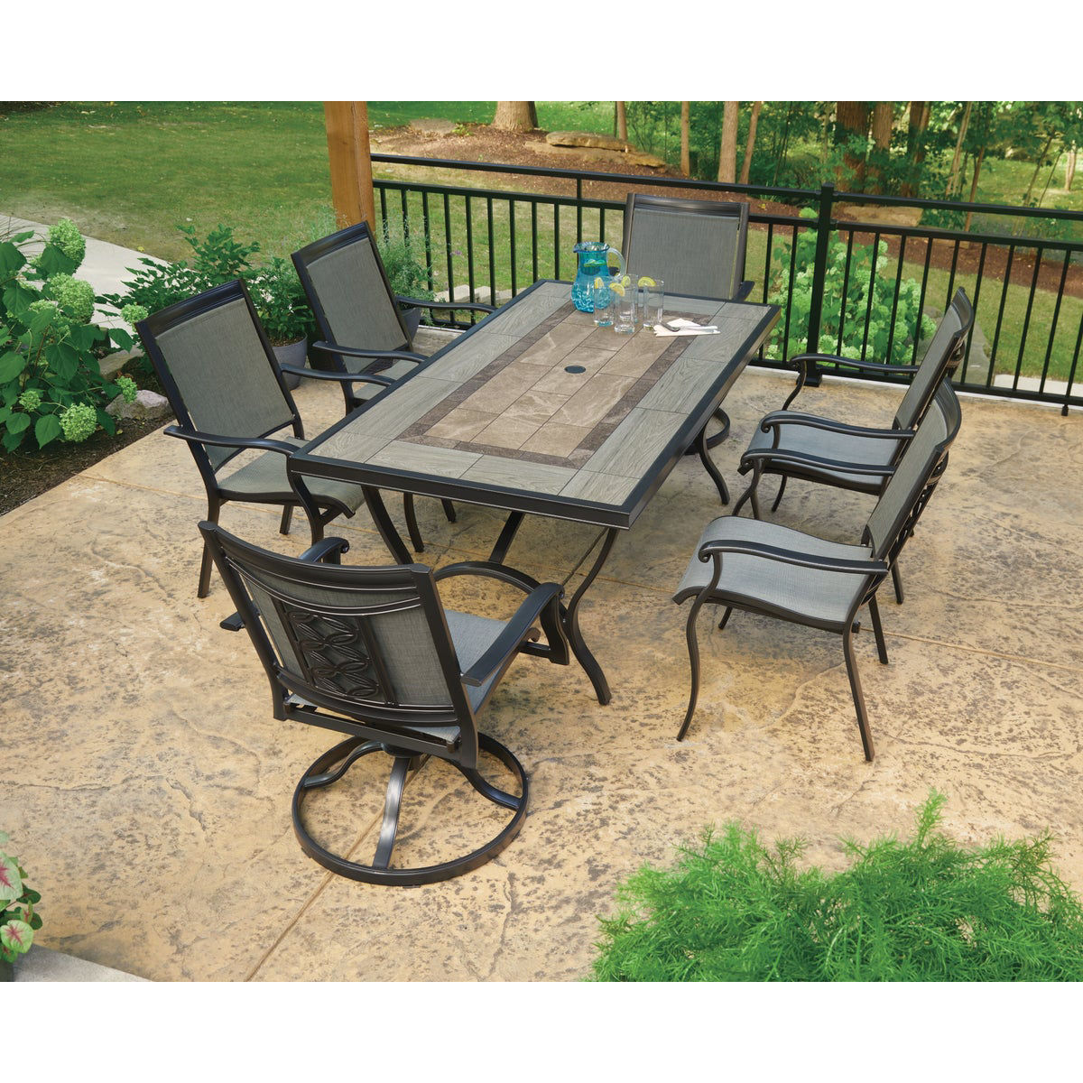 Outdoor Expressions Fremont 7Piece Aluminum Dining Set Do it Best