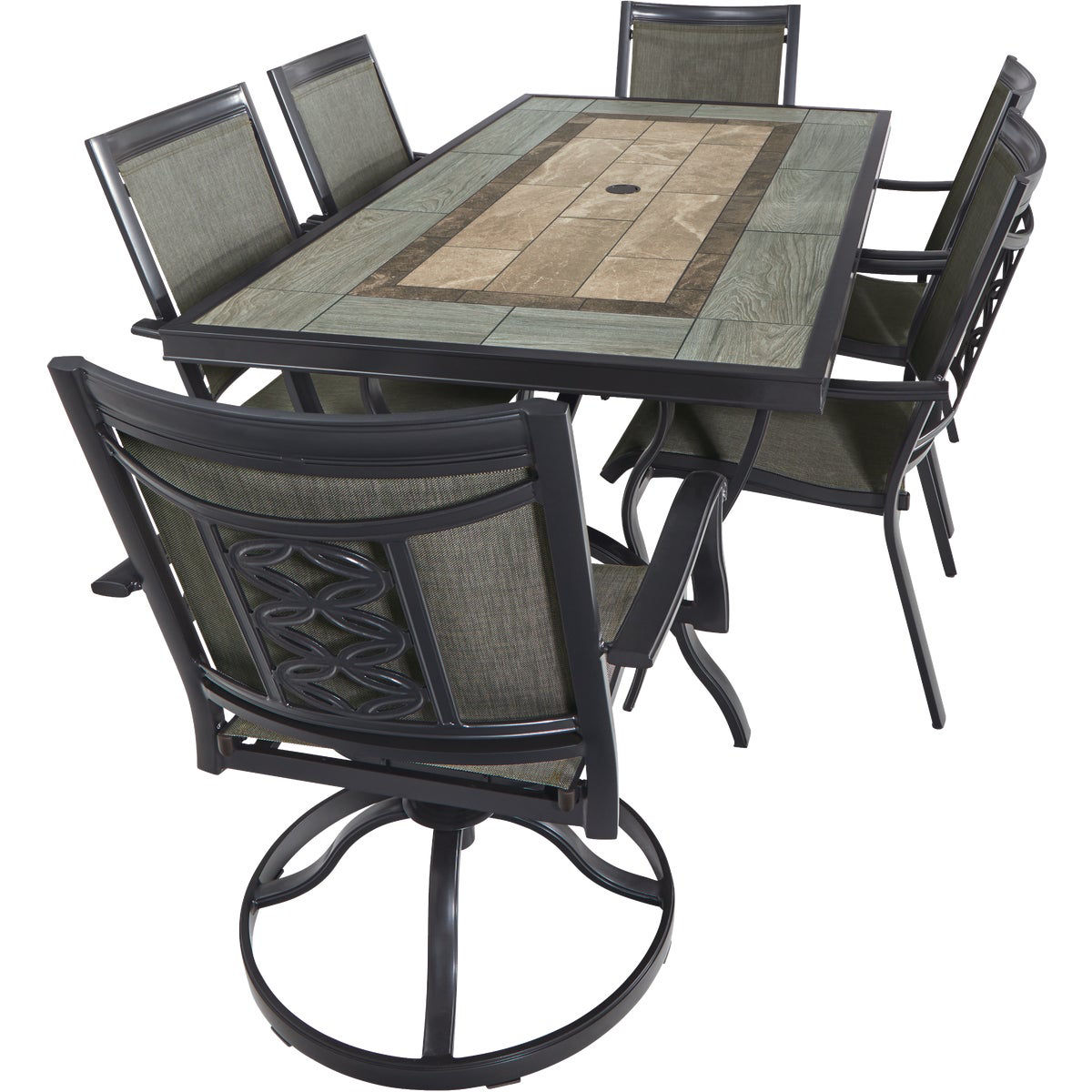 Outdoor Expressions Fremont 7Piece Aluminum Dining Set Do it Best