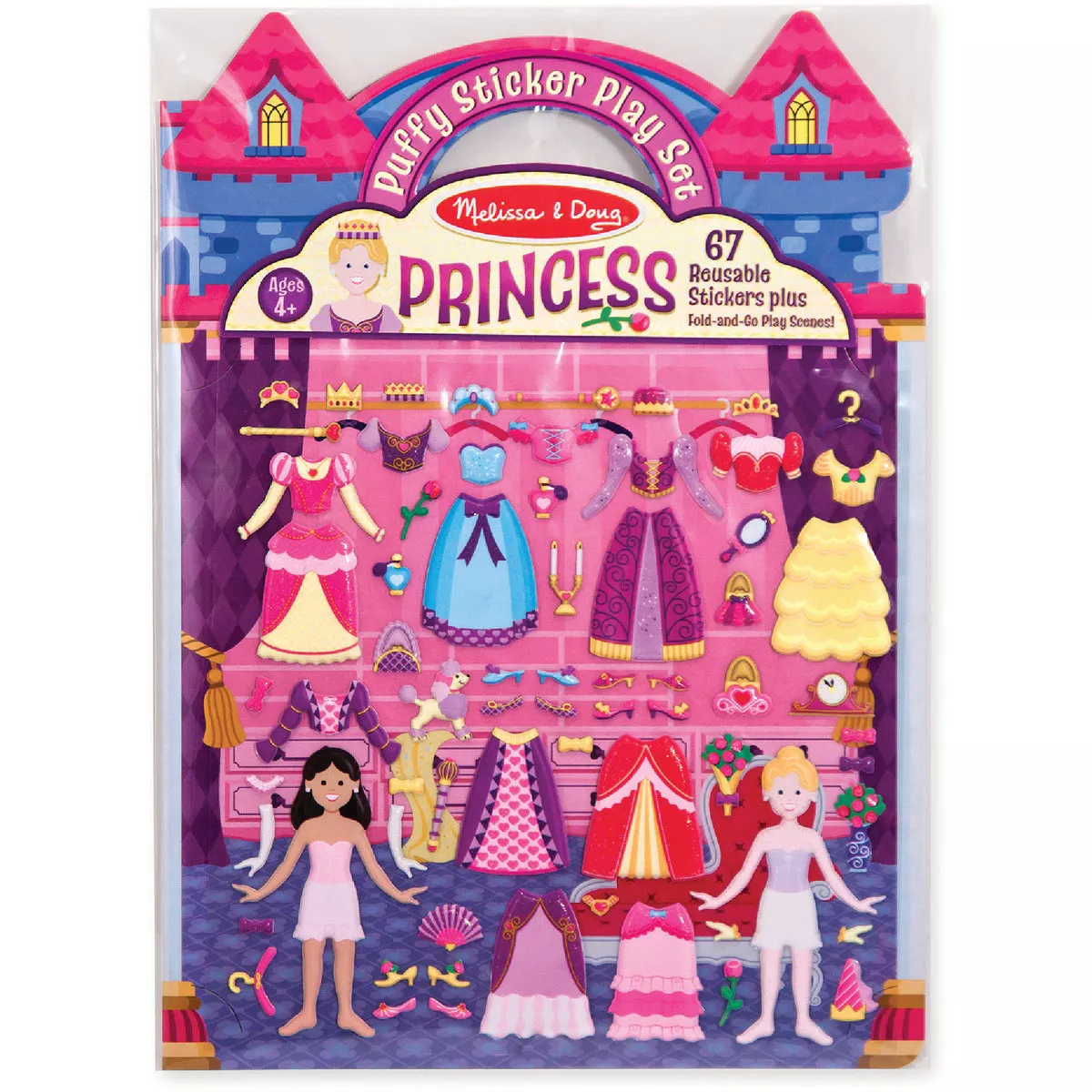 Melissa & Doug 67 Ct. Puffy Princess Stickers